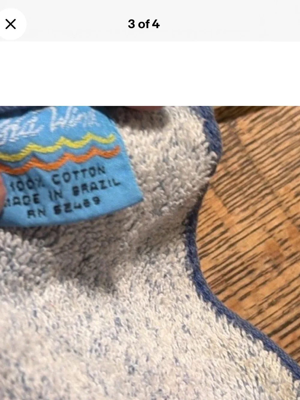 Vintage 80s Mallard Duck Decoy velour Beach Towel made in Brazil